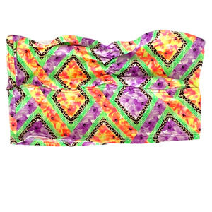 PINK Victoria's Secret Woman Size M Florescent Festival Rave Pullover Bandeau